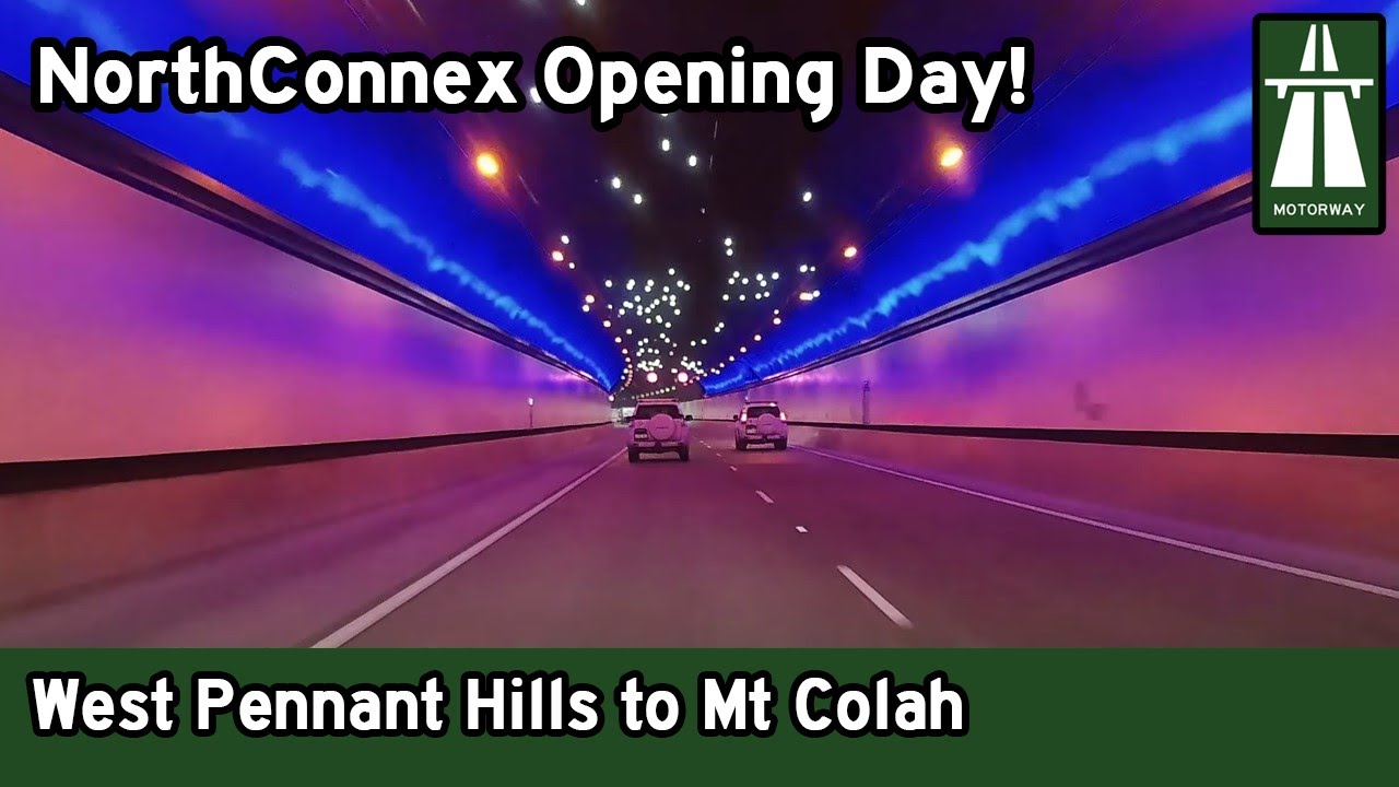 NorthConnex Opening Day! Driving Sydney's new NorthConnex tunnels in both directions (M1-M2 link)