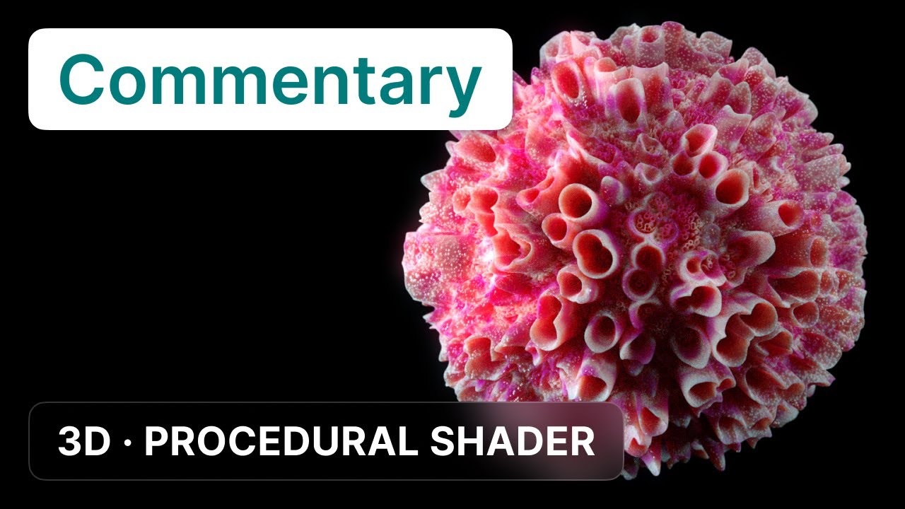 Procedural coral material in Blender - Timelapse with commentary