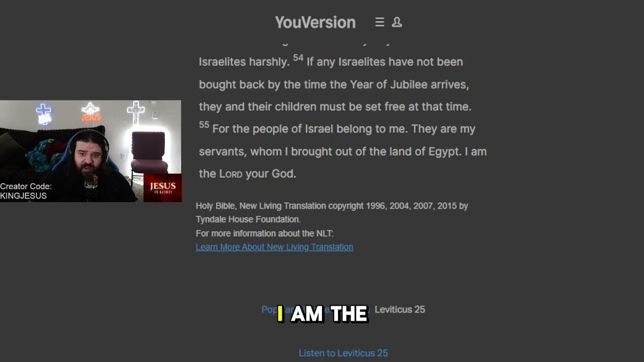 Leviticus 25 Reading & Prayers