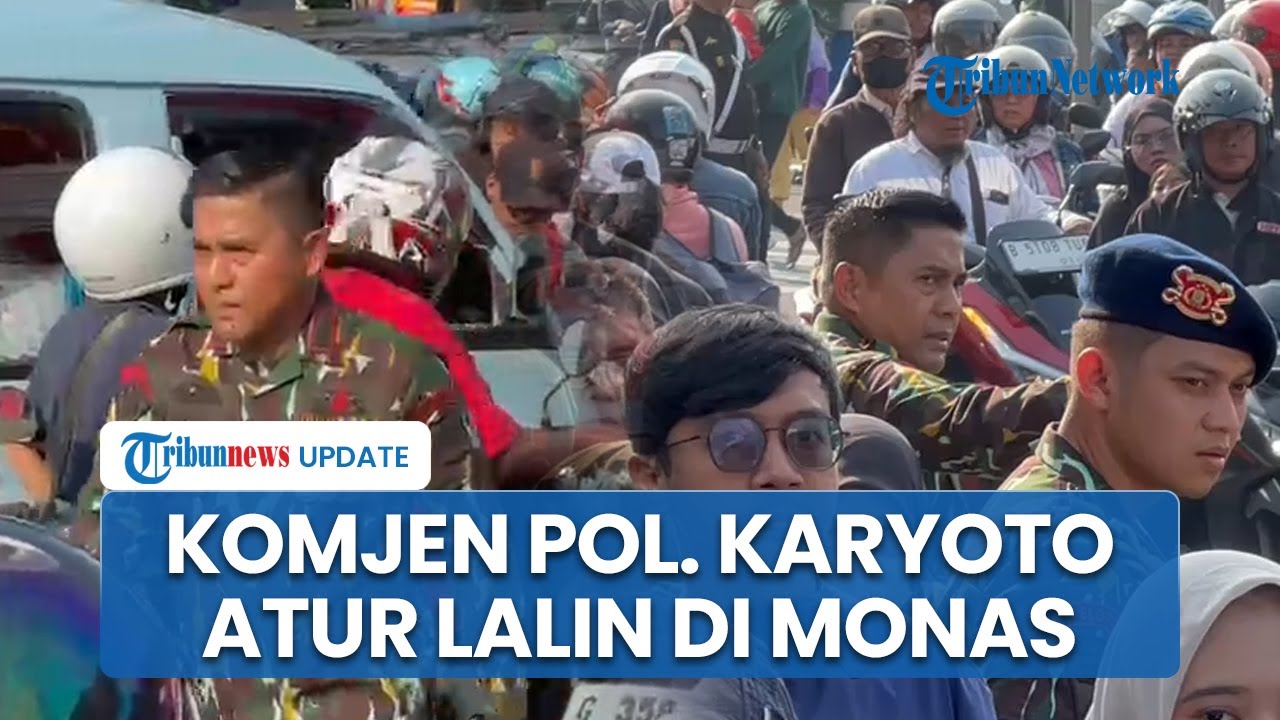 Kabaharkam Komjen Karyoto Turun Langsung Mengatur Lalu Lintas yang Padat saat HUT ke-80 TNI