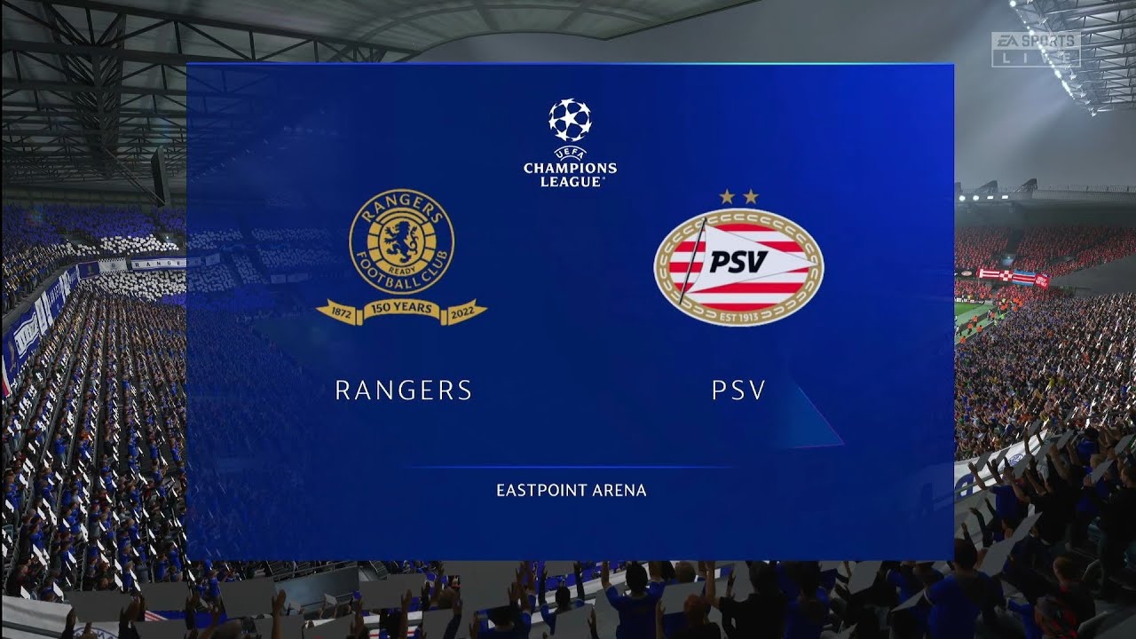 FIFA 22: Rangers vs PSV - Champions League Qualification - Full Match