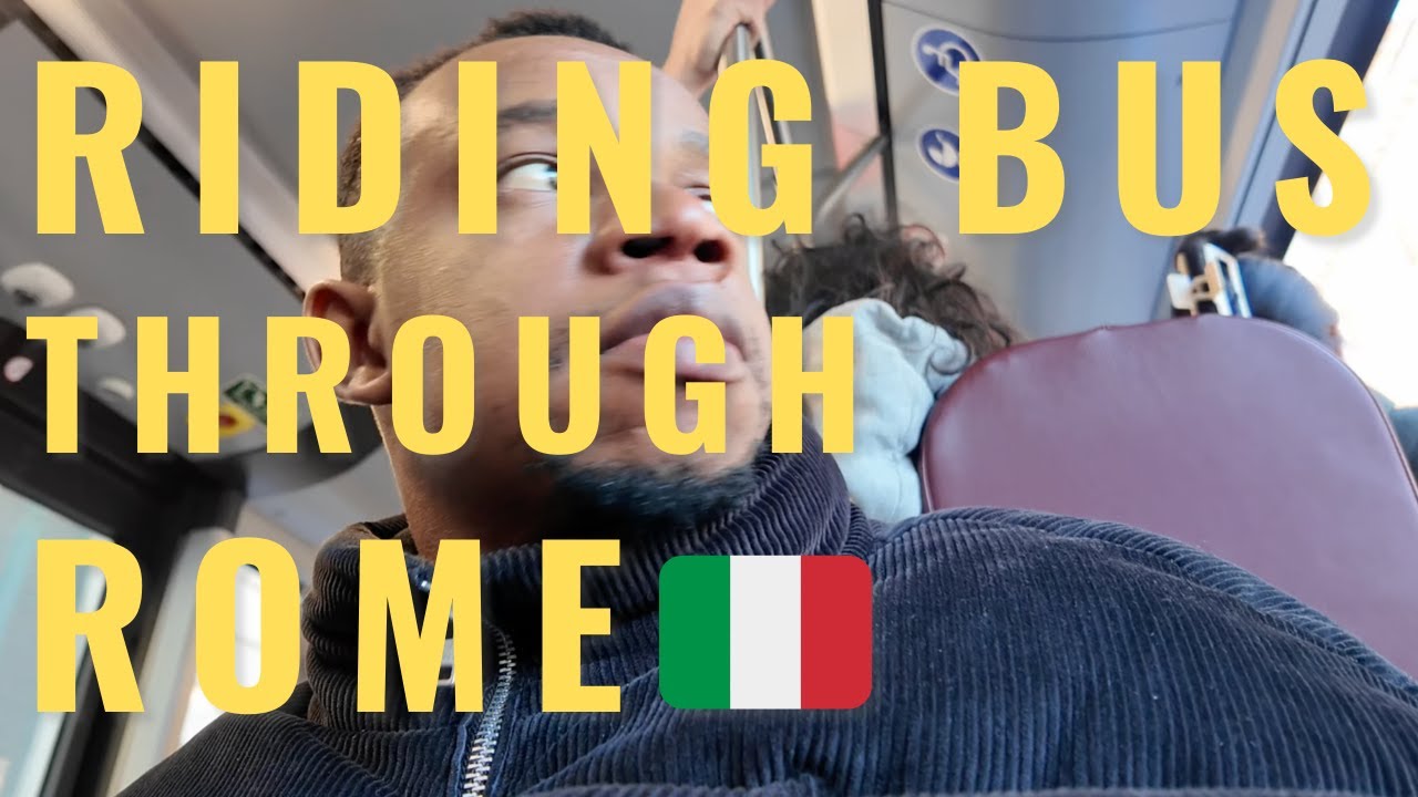 Riding bus through the city of Rome 🇮🇹