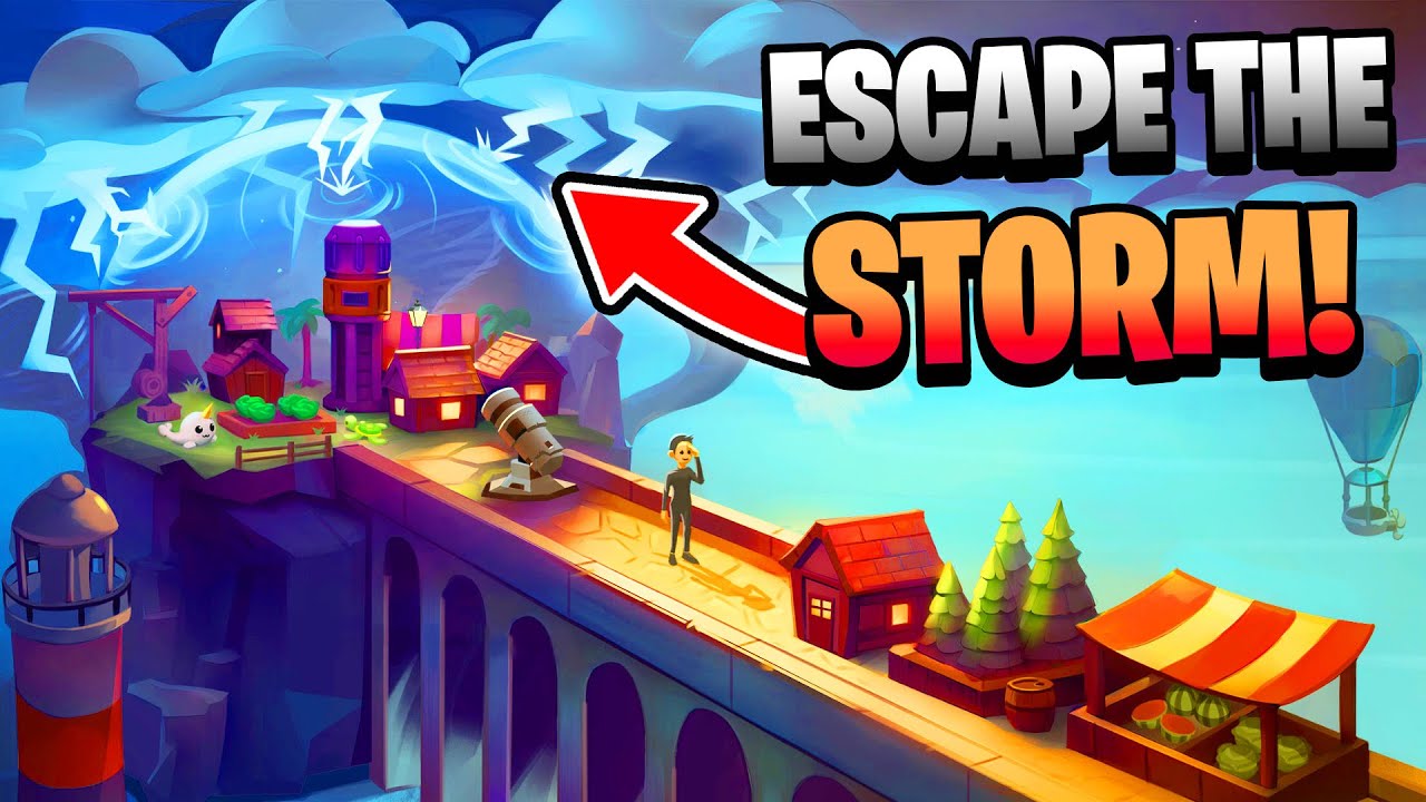 I Built A MASSIVE Bridge City To SURVIVE The Storm!