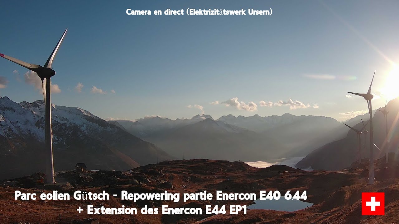 Repowering complet E40 par E70 (+ extension du parc éolien Gütsch)