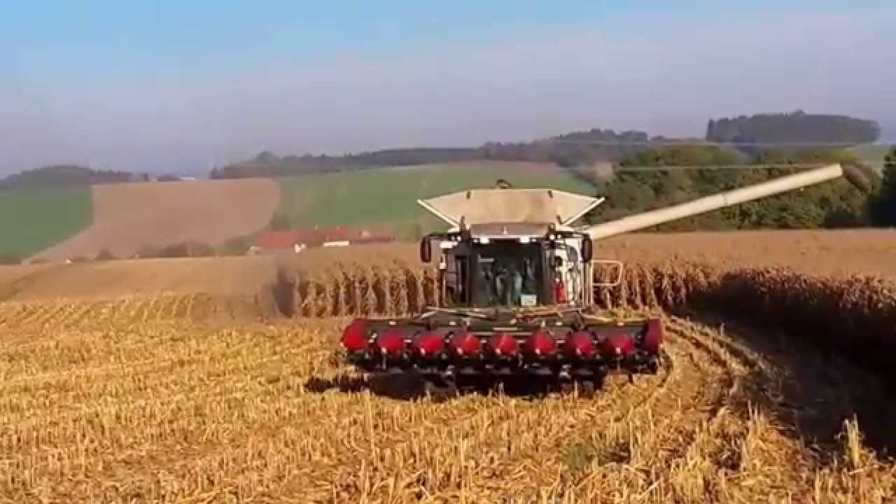 Claas Lexion 600 beim Maisdreschen in Niederbayern