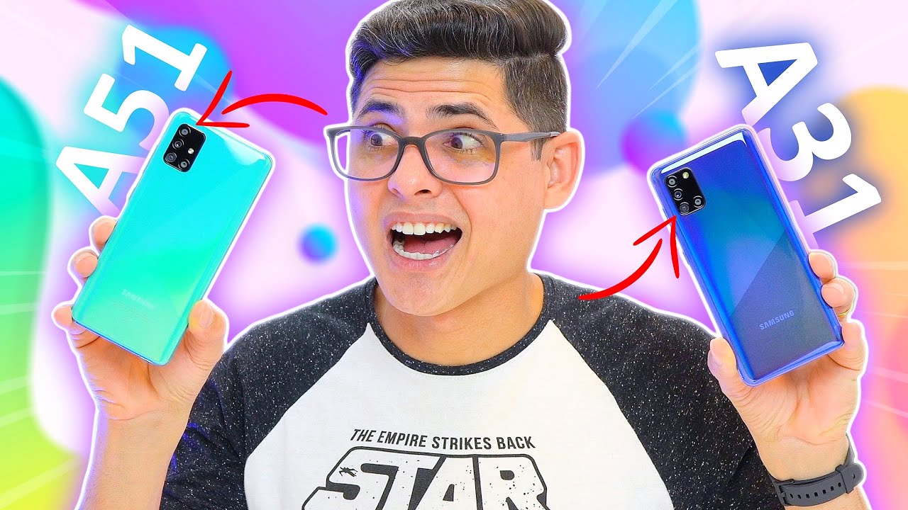 Samsung Galaxy A31 vs Galaxy A51 - QUAL O MELHOR PRA VOCÊ? QUAL COMPRAR? COMPARATIVO!