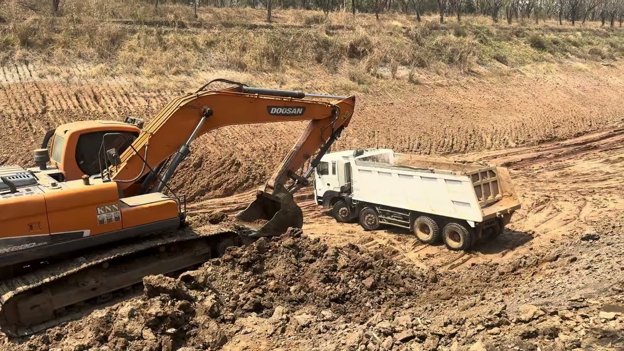 Powerful CAT Excavator Digging Action | Heavy Equipment Working Hard at Construction Site