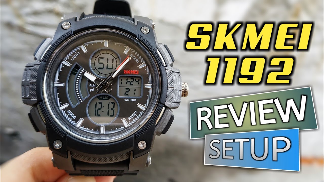 SPORT WATCH SKMEI 1192 DUAL TIME DISPLAY REVIEW FULL SETUP