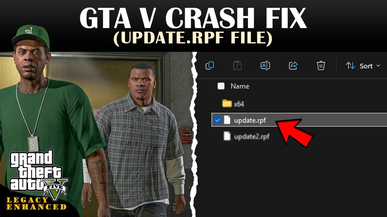 Как исправить вылеты GTA 5 (исправление файла Update.RPF) Enhanced/Legacy 🔥