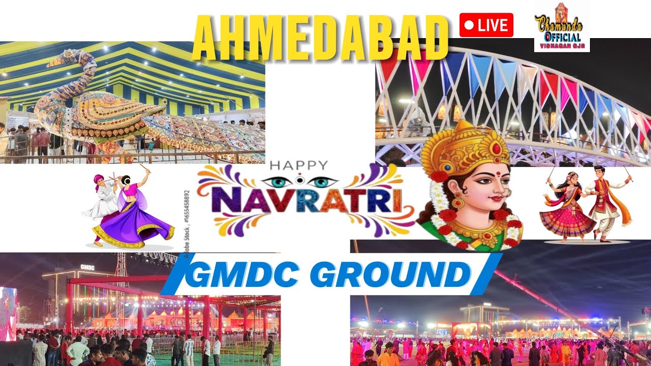 GMDC GROUND AHMEDABAD NAVRATRI 🙏💫🚩 2025 #navratrispecial #ahmedabad #gmdcground #new #live #2025 