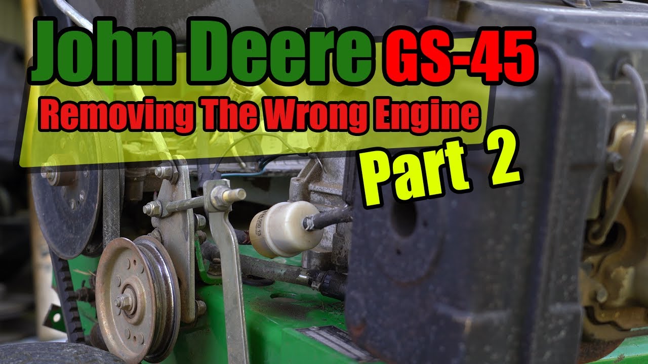 John Deere GS45 engine removal and Kohler CV15 govern FIX!