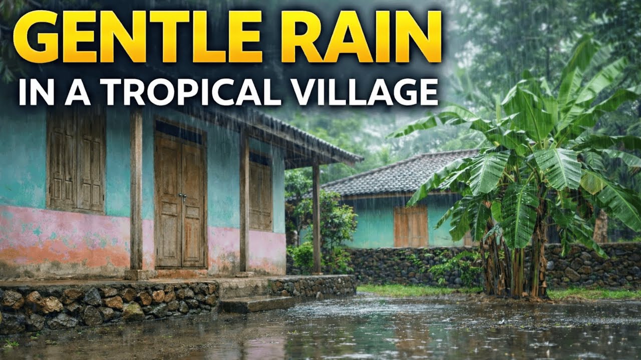 Cozy Village Rain & Rolling Thunder – Feel Like You're Back Home