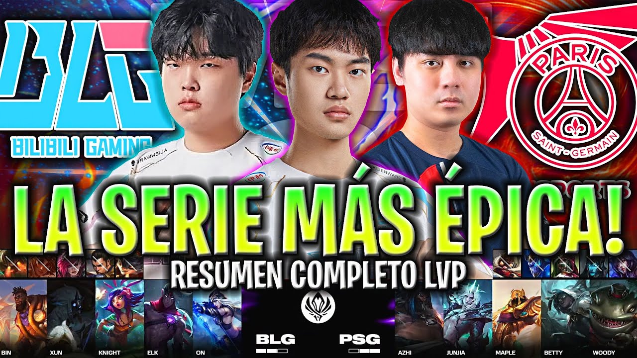 LA SERIE MÁS ÉPICA DEL MSI! *BRUTAL* | BLG vs PSG RESUMEN COMPLETO MSI 2024 ESPAÑOL LVP