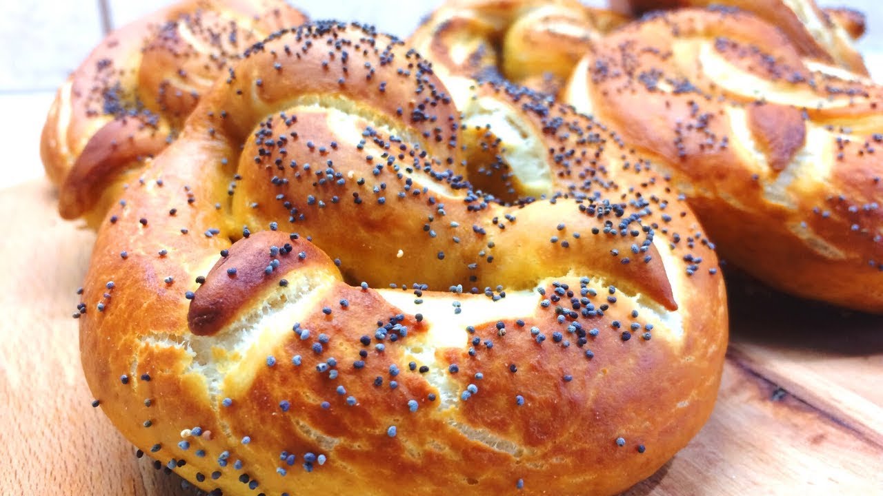 🔴Συνταγη για Πρέτζελ(Pretzel) το Γερμανικό κουλούρι😊 Πεντανοστιμο πρωινο απο τη Γερμανια