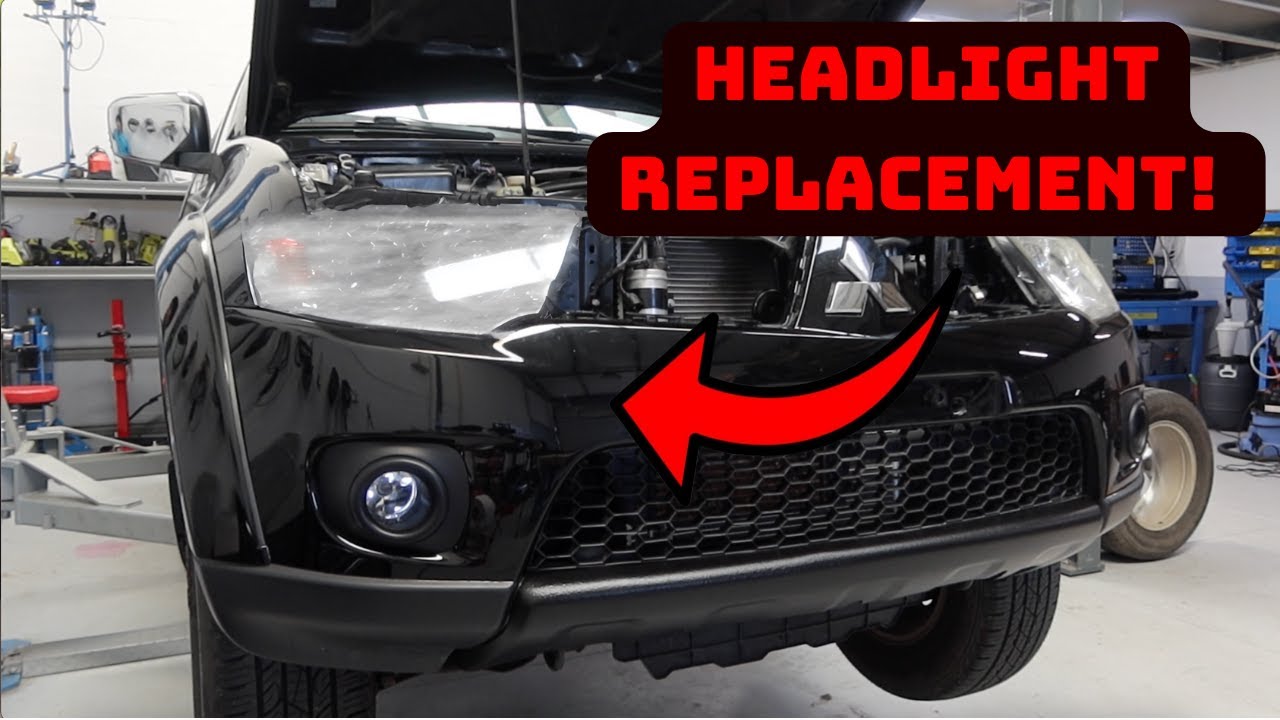 How to replace Damaged/Broken headlight - Shown on Mitsubishi L200