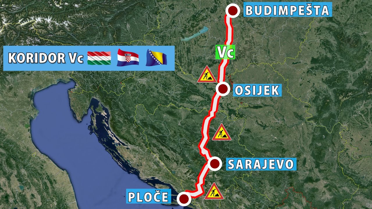 Pregled izgradnje cijelog KORIDORA Vc