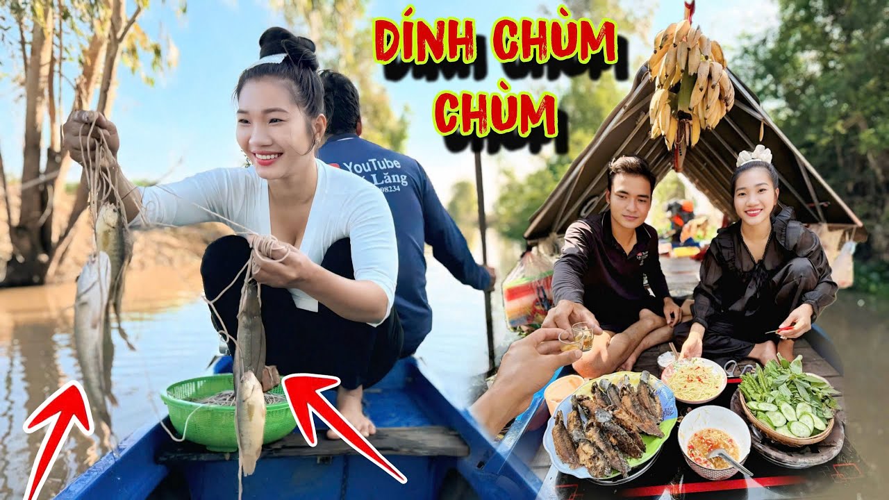 Sáng Sớm Thăm Câu “ CÁ DÍNH CHÙM CHÙM “ trên đồng nước nổi miền Tây | Lộc cá lăng 
