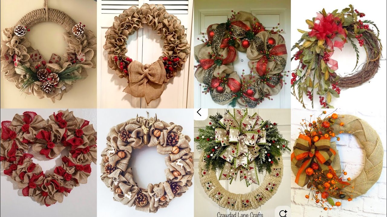 🌲Creative Jute Burlap Handmade Wreath – Rustic Eco-Friendly Door & Wall Décor🌲