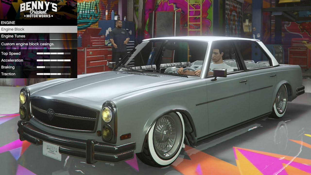 GTA 5 - DLC Vehicle Customization - Benefactor Glendale Custom (Lowrider) and Review