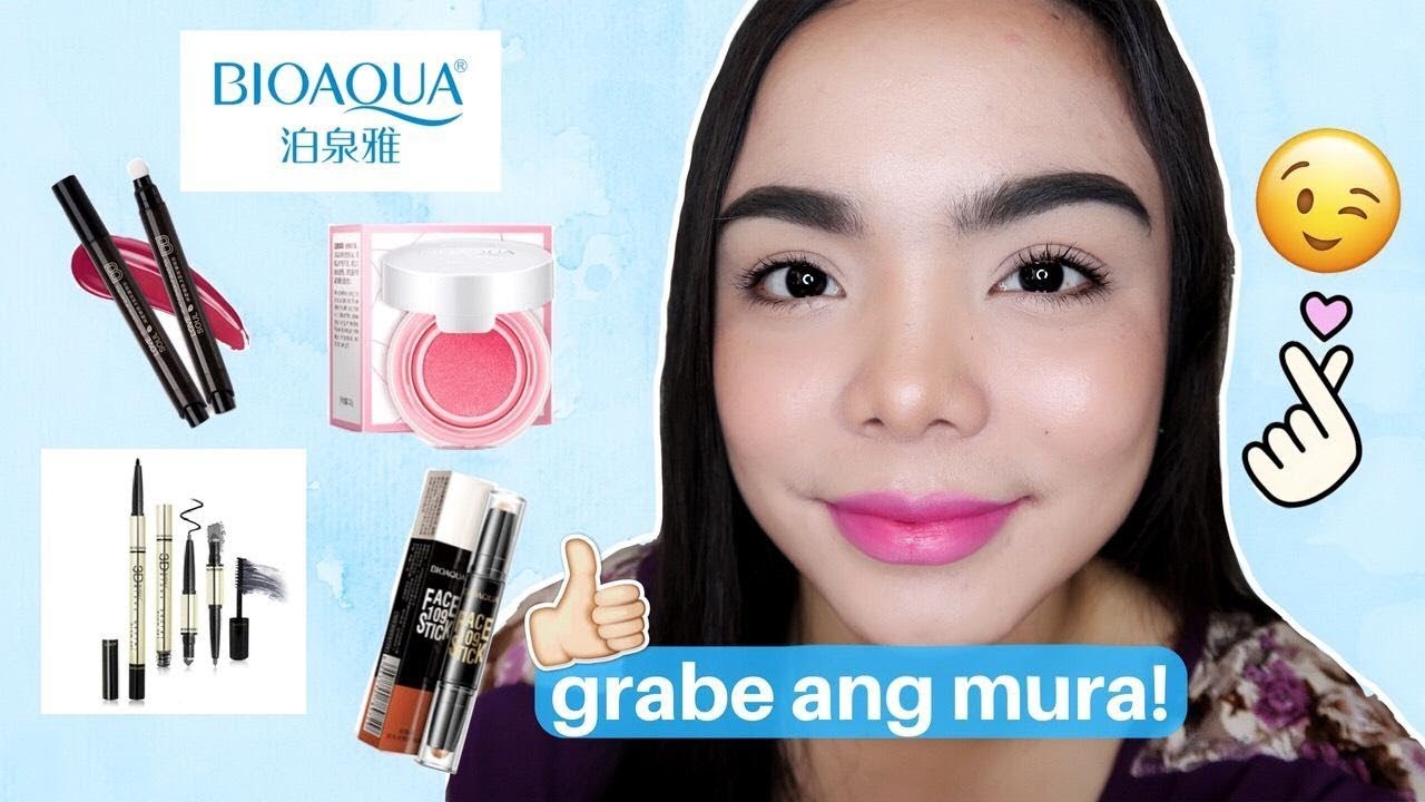 LAHAT UNDER ₱200 | FULL FACE OF BIOAQUA MAKEUPS | Faith Miquiabas ❤️
