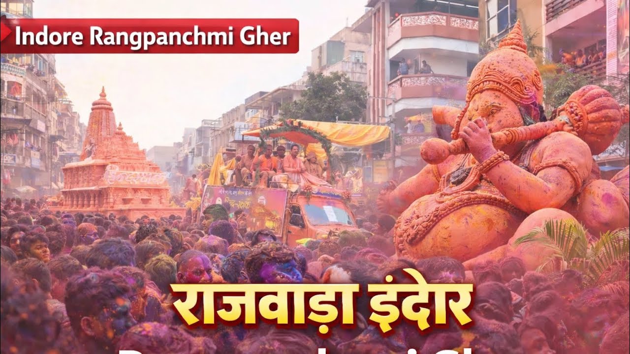 🔴Live:Indore Rangpanchami Gher 2026 | Rajwada Indore Rangpanchami Celebration | Indore Holi Festival