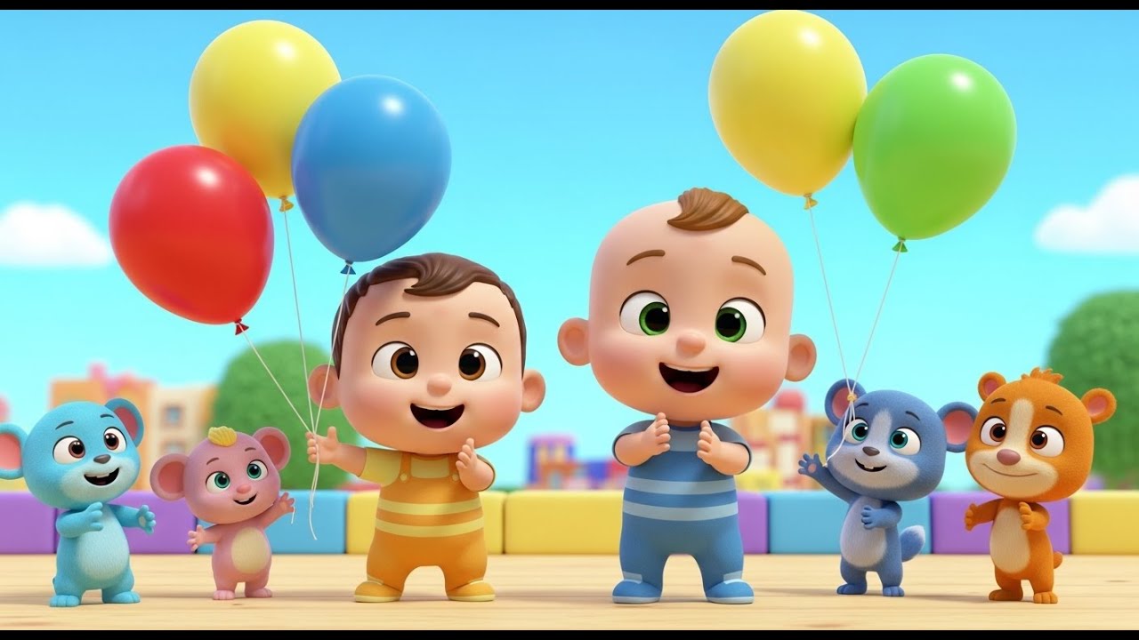 Baby Learns Colors with Balloons 🎈 Fun Educational Song