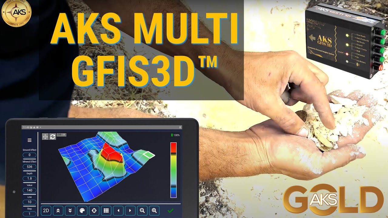 Новая технология AKS MULTI GFIS3D™ — поиск и сканирование золота, сокровищ и полостей в 2023 году
