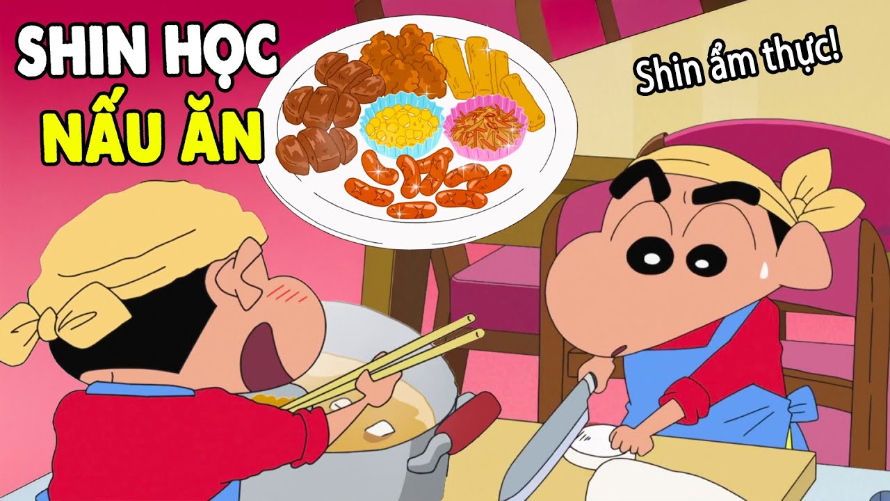 1 Tiếng Ăn Cơm Siêu Tổng Hợp Shin #8 - Cấm Cười Khi Ăn Phần 13 | Shin Cậu Bé Bút Chì Lồng Tiếng
