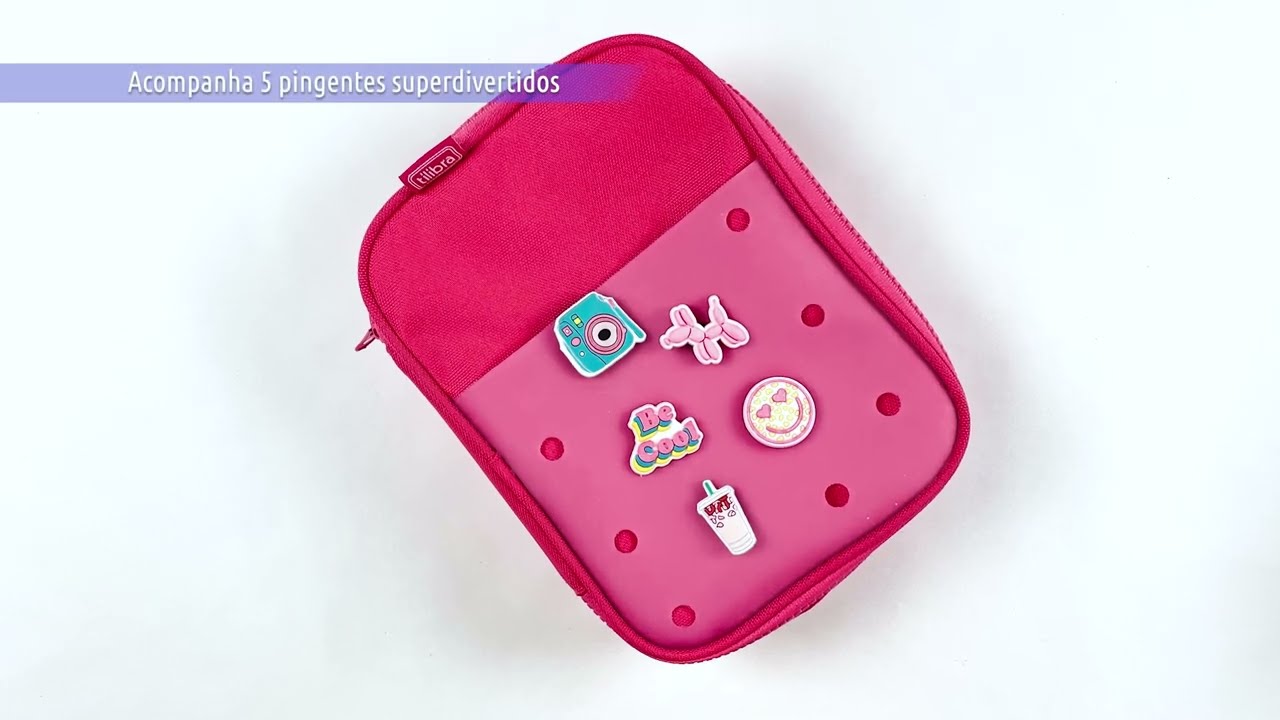 Estojo Box Acad&eacute;mie com Charms da Tilibra - 390097