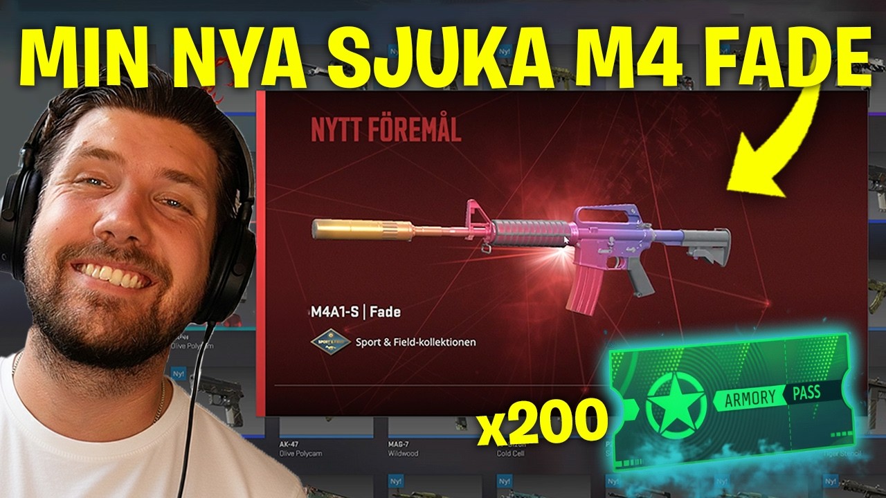 COUNTER STRIKE 2 - ÖPPNAR 200 ARMORY STARS I JAKTEN PÅ M4A1-S FADE