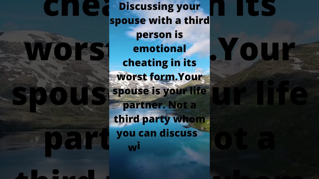 What is emotional cheating in marriage? 