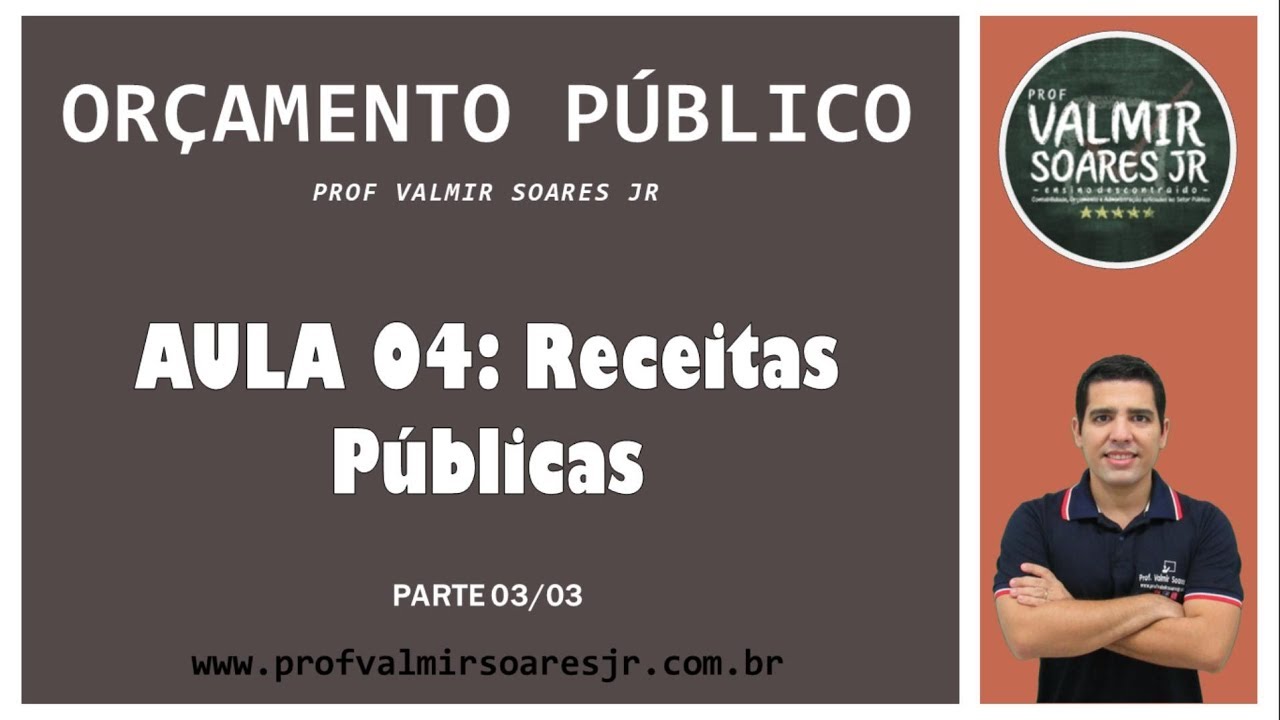 ORÇAMENTO PÚBLICO PARA CONCURSOS - AULA 04 - PARTE 03/03 - RECEITAS PÚBLICAS
