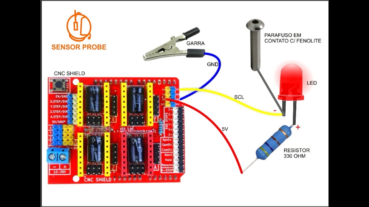 Sensor Probe para CNC Shield + GRBL