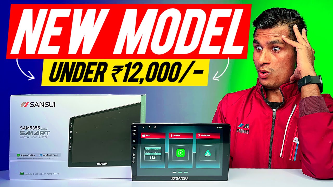 Under ₹12,000/- All New SANSUI 5355 Android Stereo for car | 2+32GB With CarPlay, AndroidAuto, 