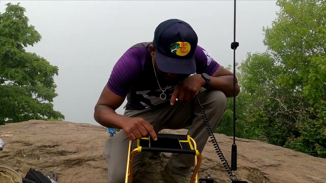 Yaesu FT-857D Man Pack All Band All Mode Doomsday Radio on W4G/NG-004 Blood Mountain Summit SOTA!