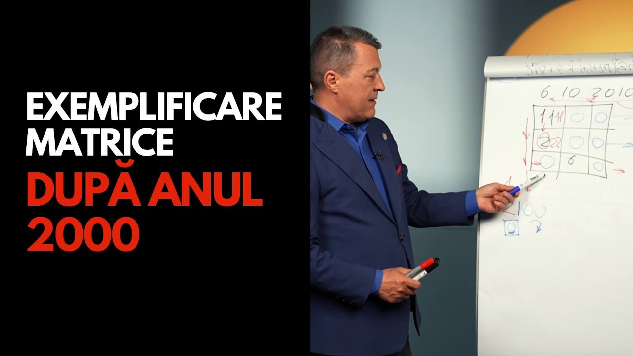 Exemplificare Matrice la o Persoană Născută după Anul 2000 - Studiu de Caz