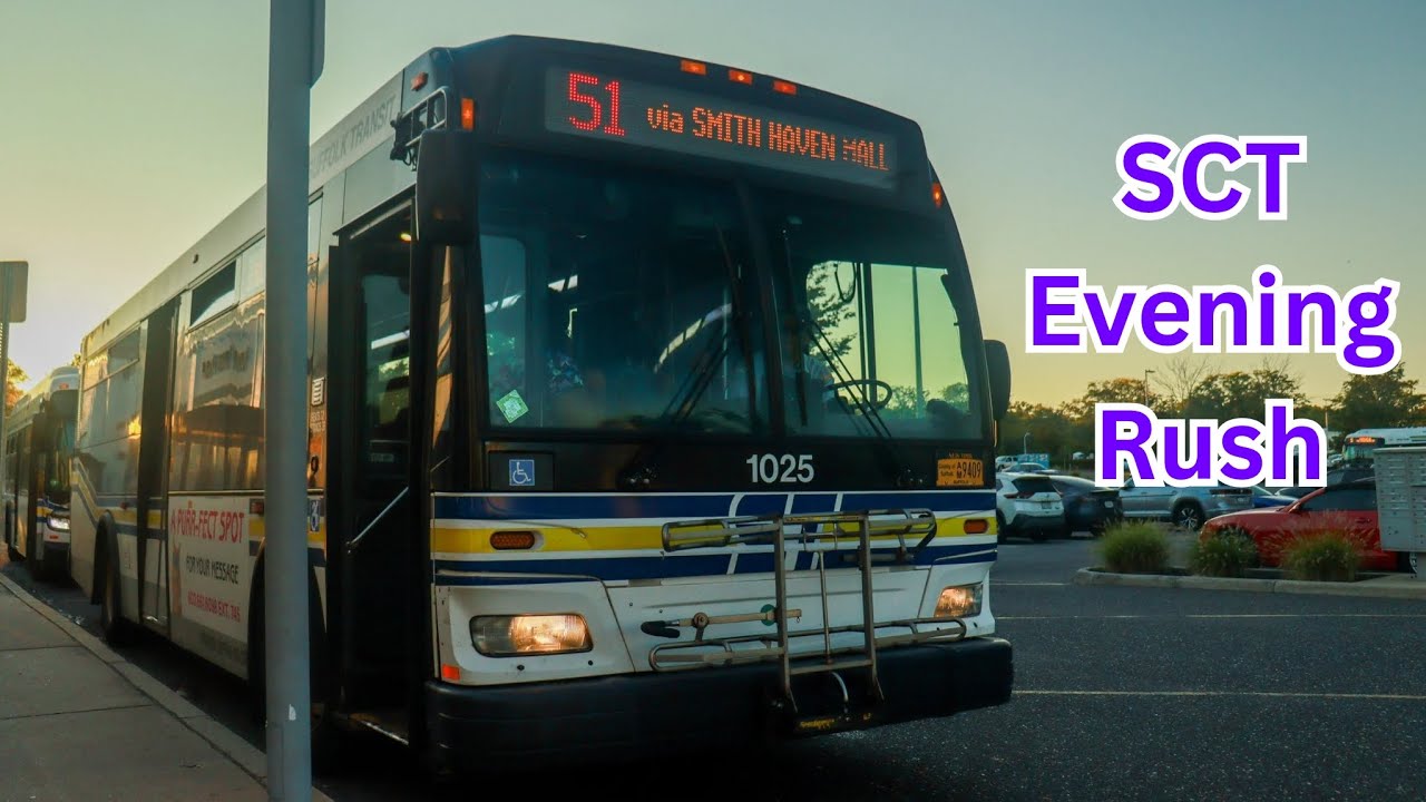 Evening Rush Hour Suffolk Transit Buses During Sunset At The Smith Haven Mall &bull; 09/26/2025
