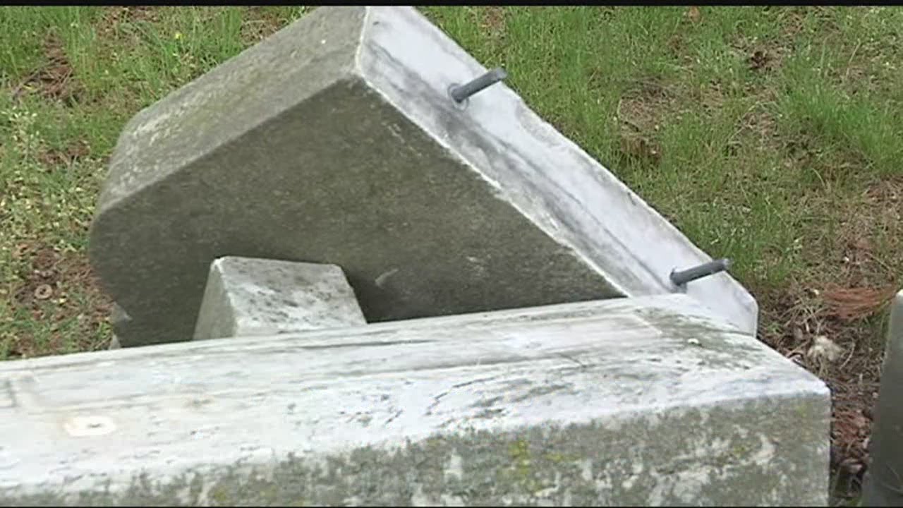 Vandals topple dozens of cemetery headstones in Springfield
