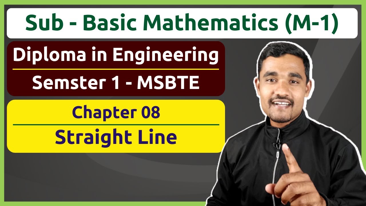 Straight Line - 01 | Slope of Line | Basic Mathematics | Diploma in Engineering | MSBTE
