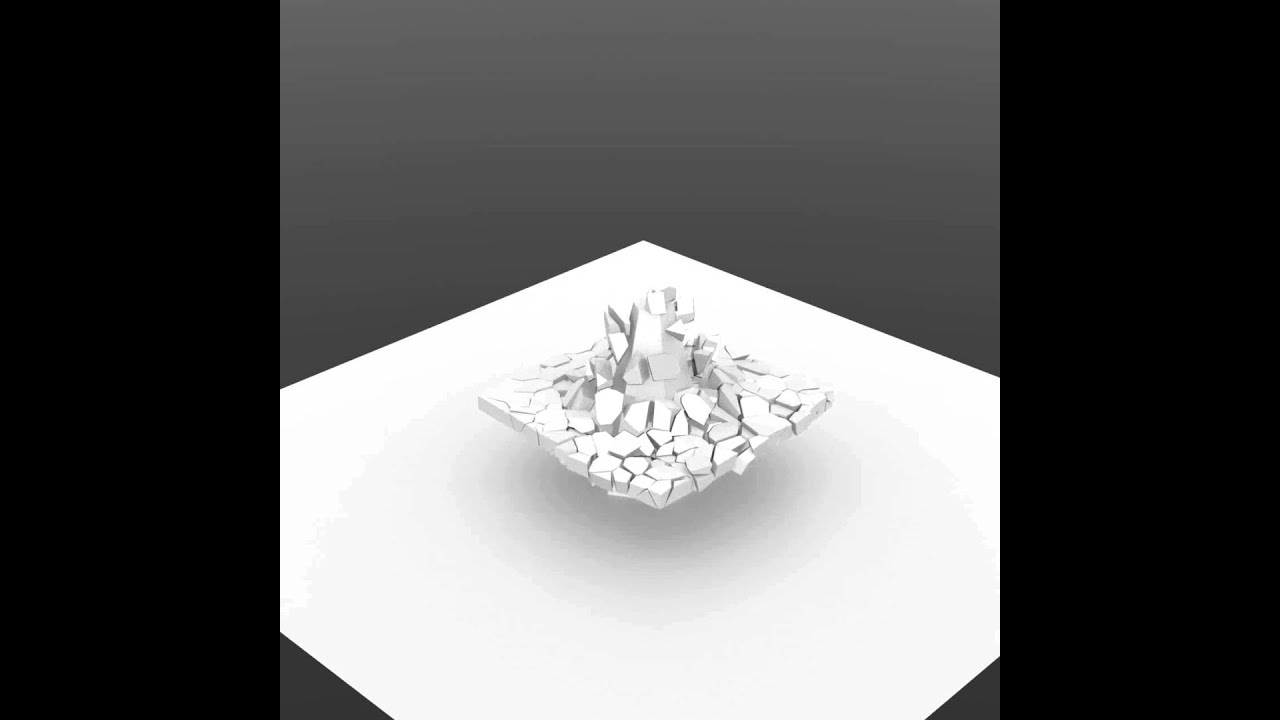Modo - procedural shatter