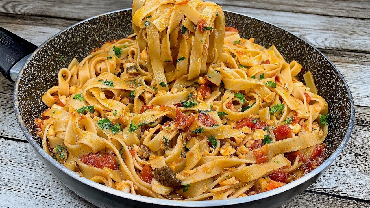 Это самая простая и вкусная паста, которую я когда-либо ела! Быстрый и дешевый рецепт!