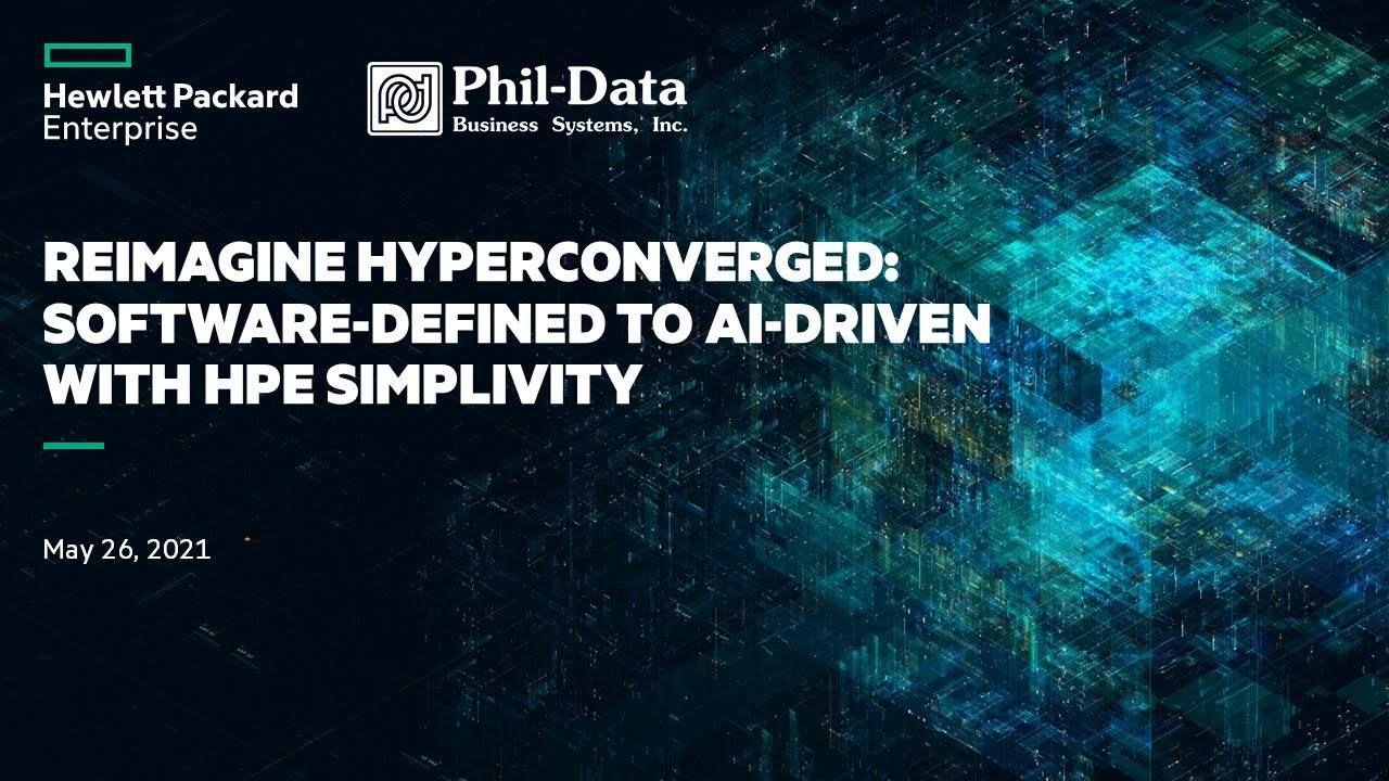 Reimagine Hyper-converged Software Defined to AI-driven with HPE SimpliVity