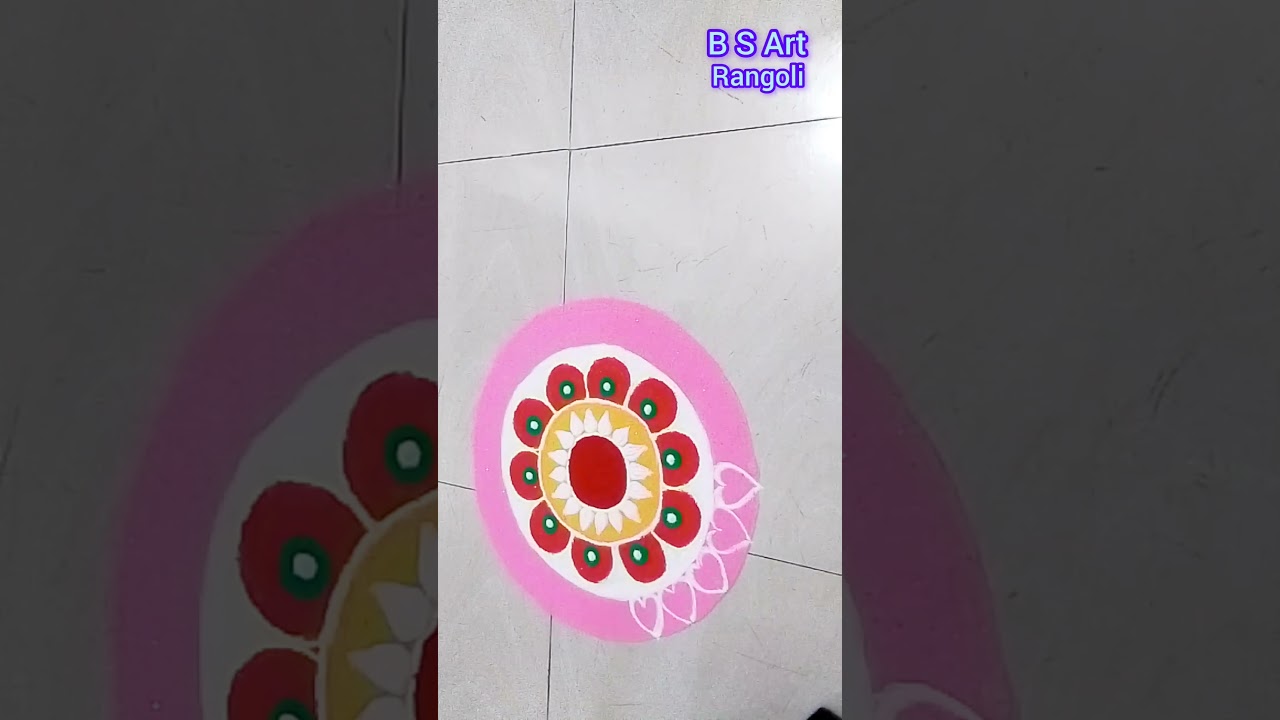सणासुदीला काढा अशी सुंदर रांगोळी.#B S Art Rangoli #rangoli #diwalirangoli