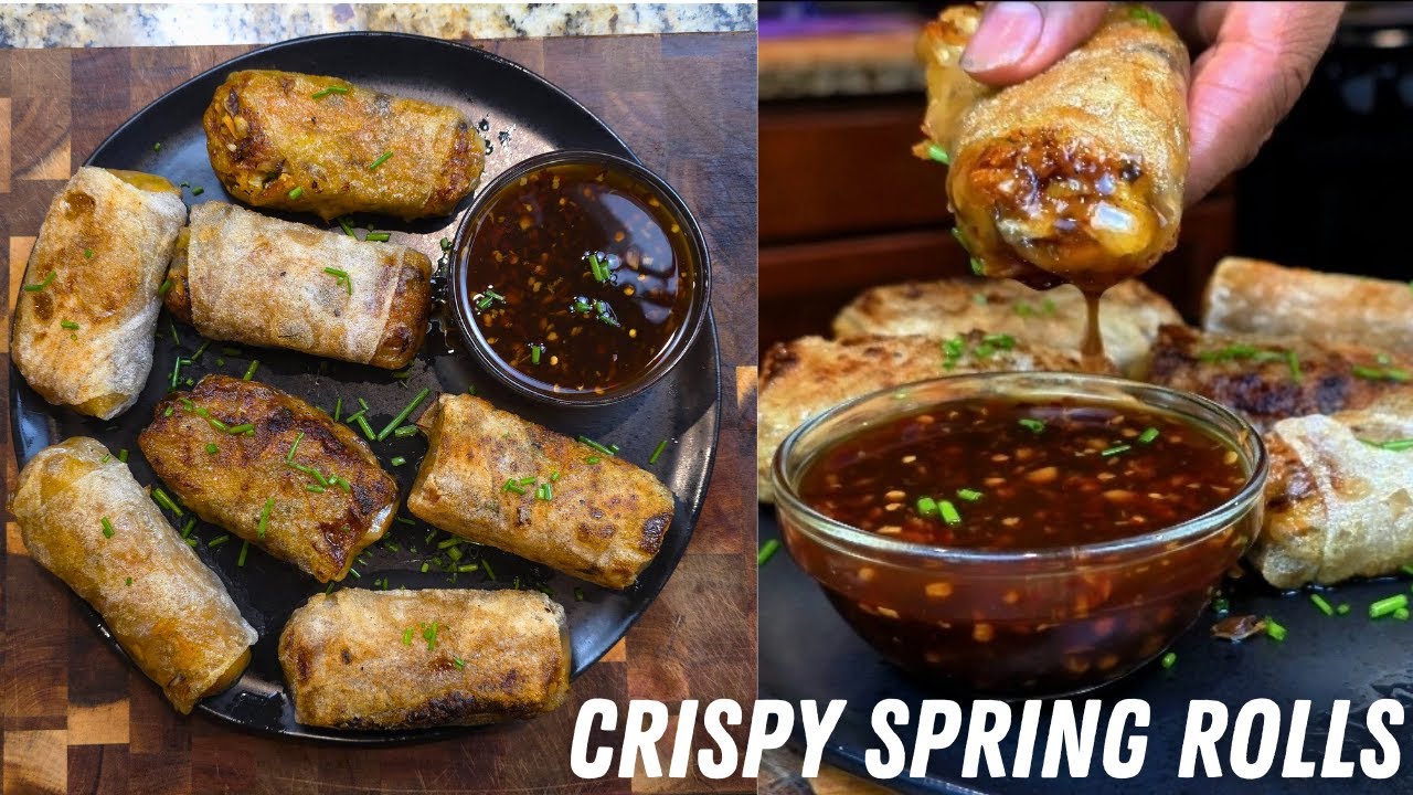 Vegan Spring Rolls That Taste WAY BETTER Than Takeout + Homemade Sweet Chilli Sauce