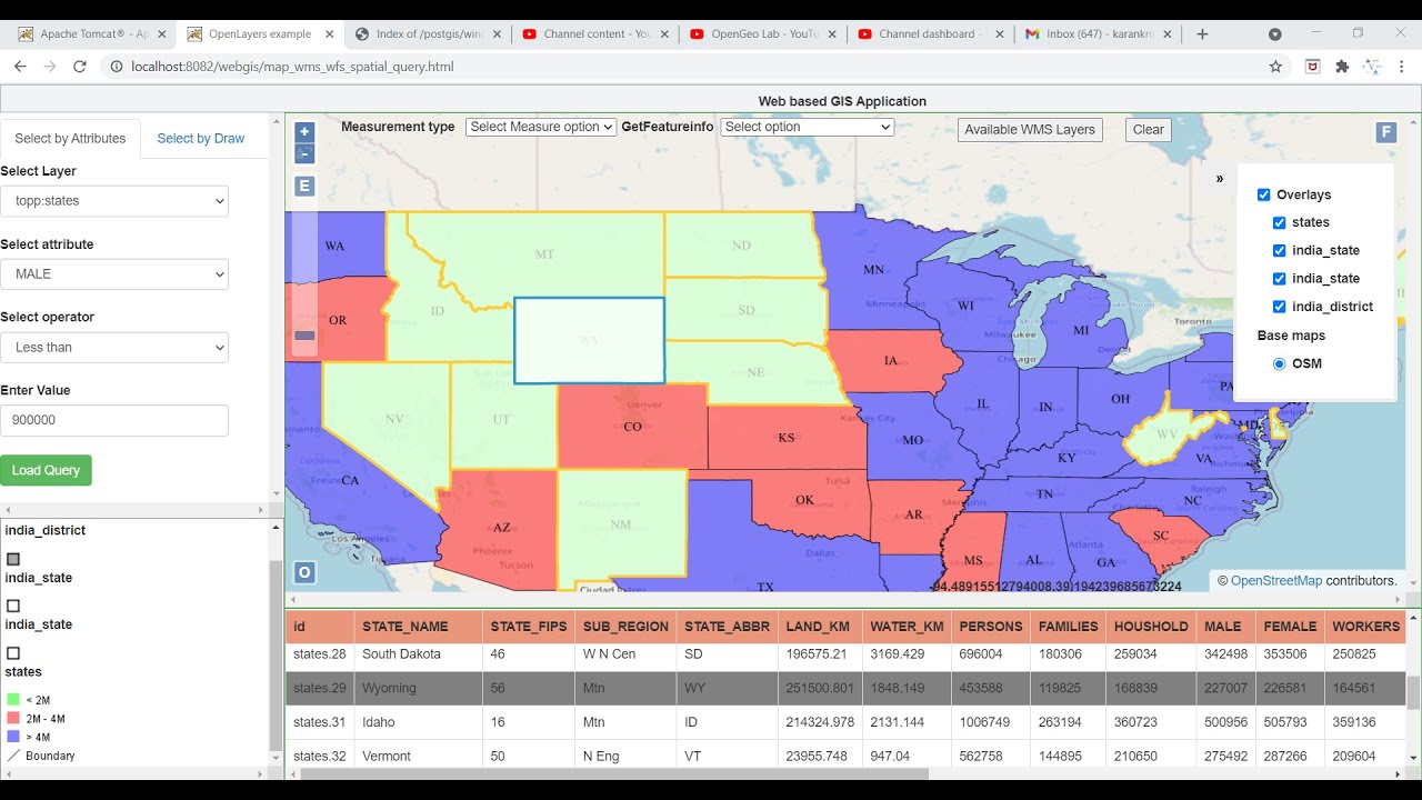 WebGIS Development from scratch using Geoserver, Openlayers 6 and Postgis