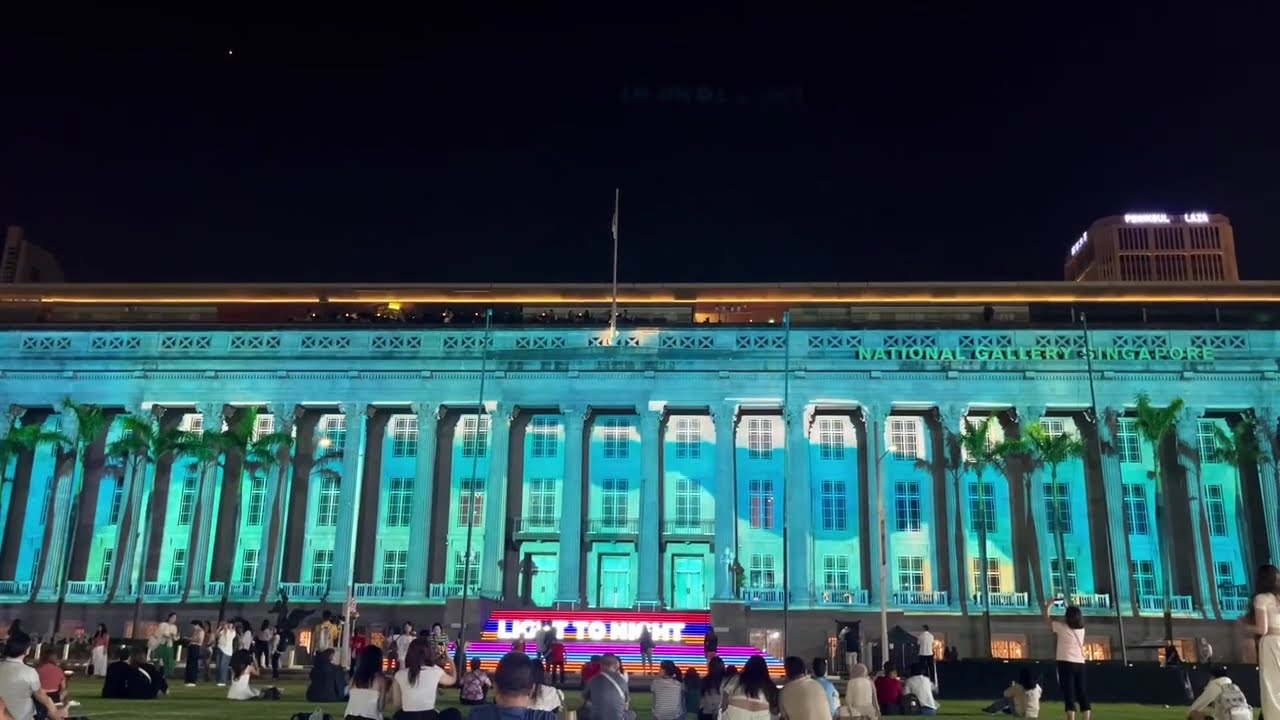 Light to Night Festival 2025 | Stunning Projection Mapping at National Gallery Singapore