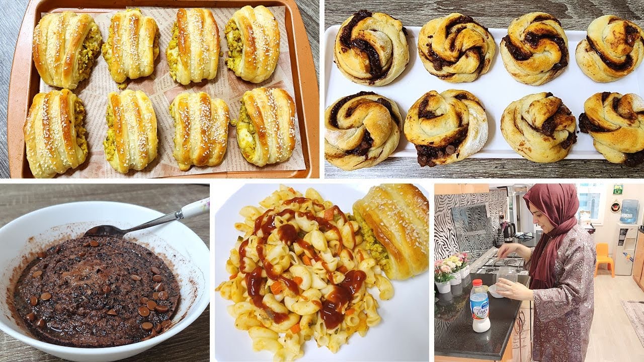 Barish ka mausam aur Rainy food ki khushboo☔️🥰️ chicken buns, chocolate buns, macaroni, oats cake 😋