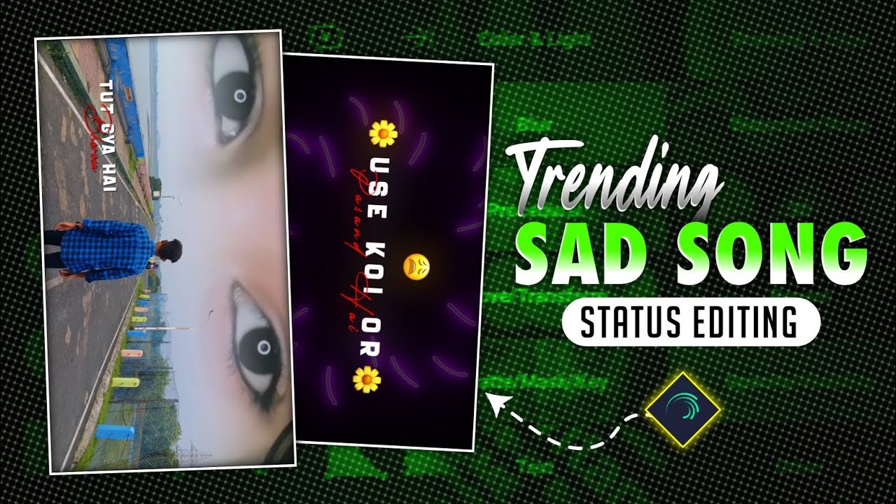 🔥Trending Sad Video Clip🍁 Status Editing In Alight Motion | Nagpuri New Sad Song Status Editing🌿