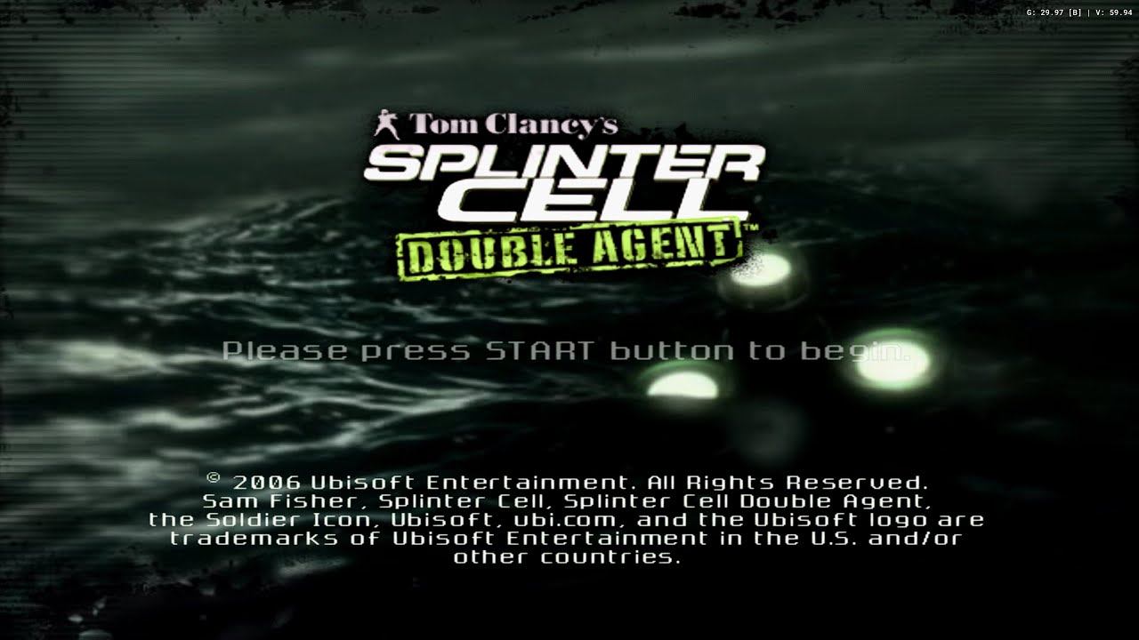 SPLINTER CELL DOUBLE AGENT PS2 MAIN THEME