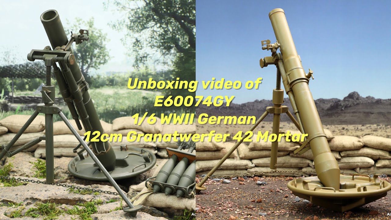 Unboxing video of E60074GY 1/6 WWII German 12cm Granatwerfer 42 Mortar